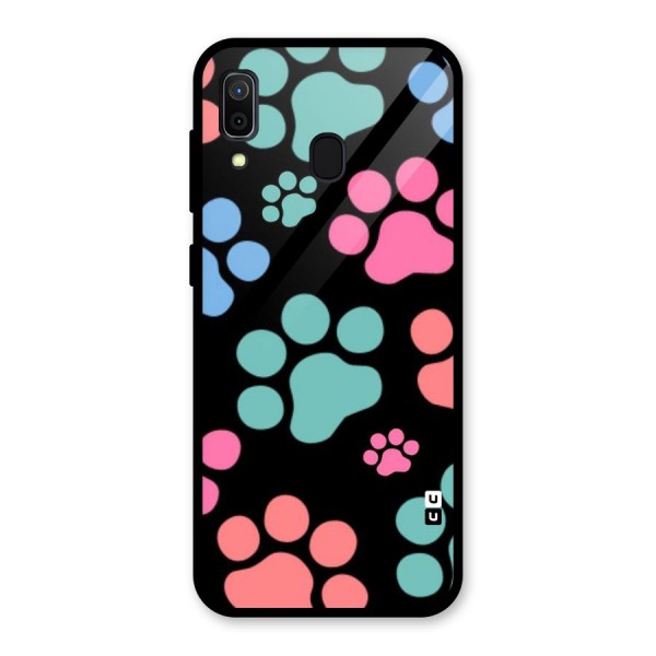 Puppy Paws Glass Back Case for Galaxy A30