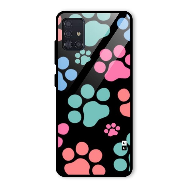 Puppy Paws Glass Back Case for Galaxy A51