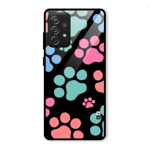 Puppy Paws Glass Back Case for Galaxy A72