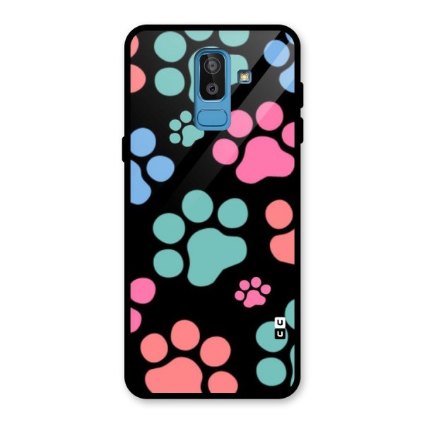 Puppy Paws Glass Back Case for Galaxy J8