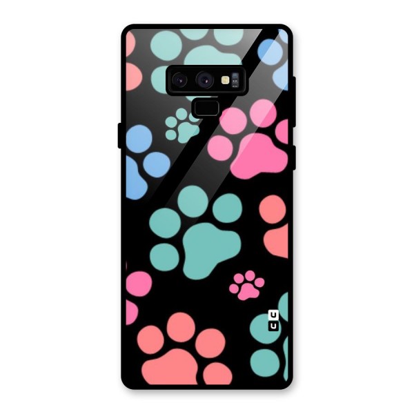 Puppy Paws Glass Back Case for Galaxy Note 9