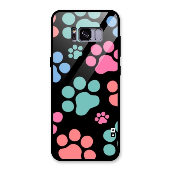 Puppy Paws Glass Back Case for Galaxy S8