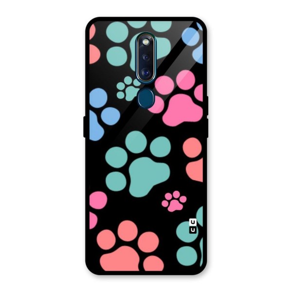 Puppy Paws Glass Back Case for Oppo F11 Pro