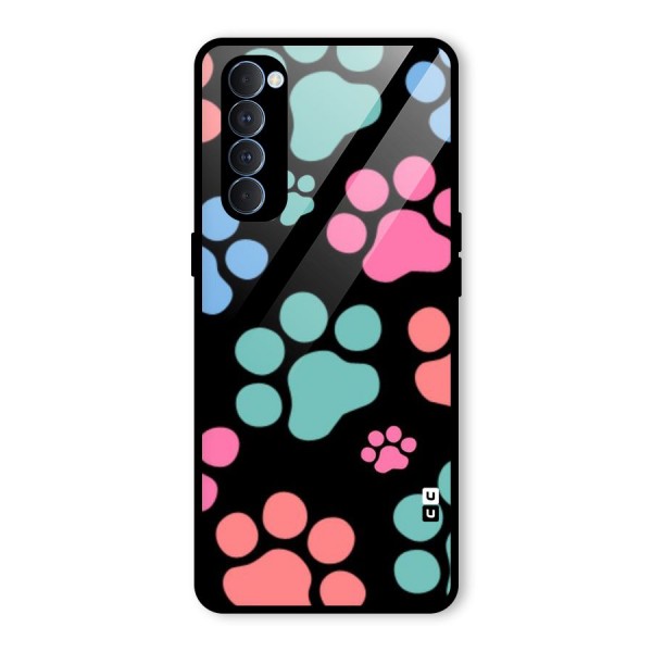 Puppy Paws Glass Back Case for Oppo Reno4 Pro