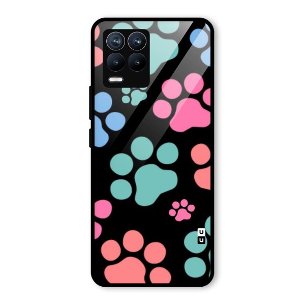 Puppy Paws Glass Back Case for Realme 8