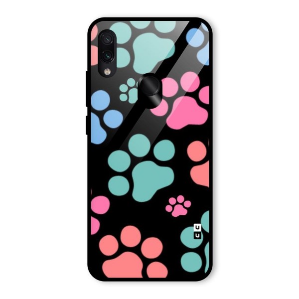 Puppy Paws Glass Back Case for Redmi Note 7