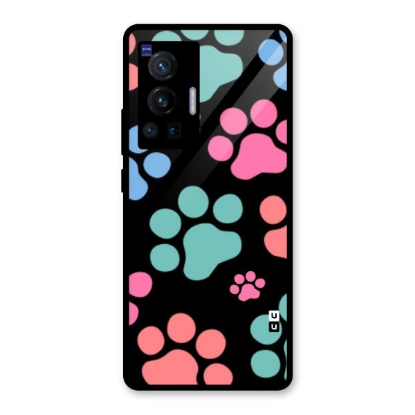 Puppy Paws Glass Back Case for Vivo X70 Pro