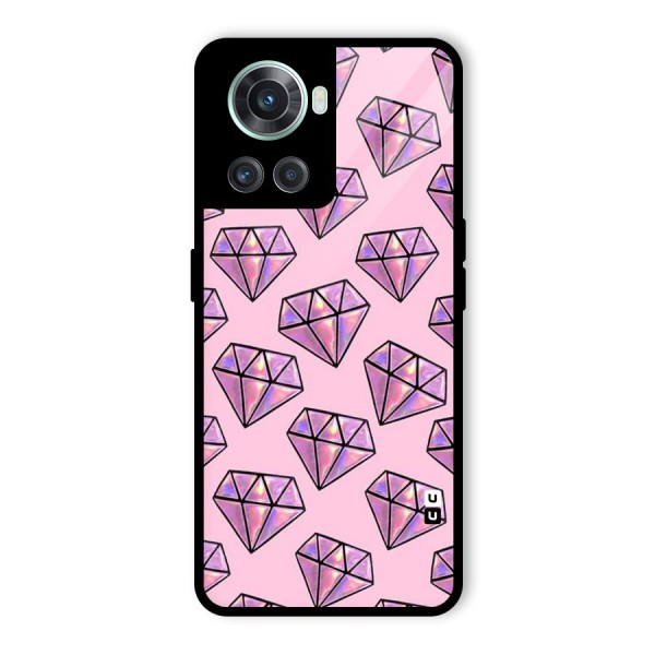 Purple Diamond Designs Glass Back Case for OnePlus 10R