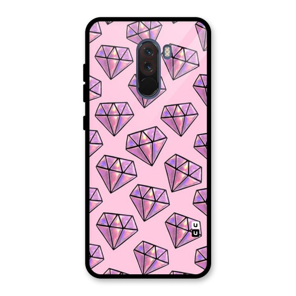 Purple Diamond Designs Glass Back Case for Poco F1