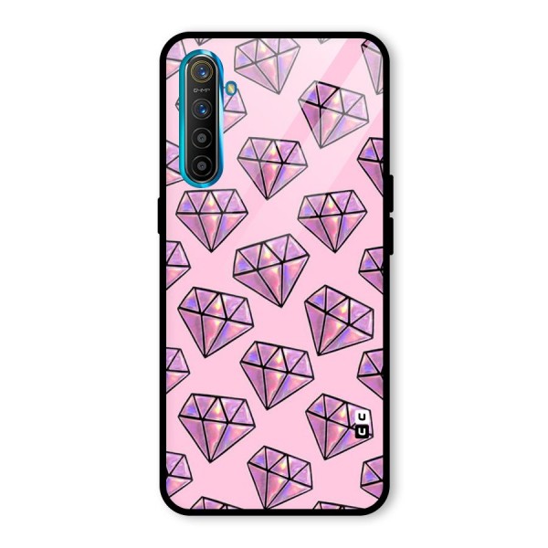 Purple Diamond Designs Glass Back Case for Realme XT