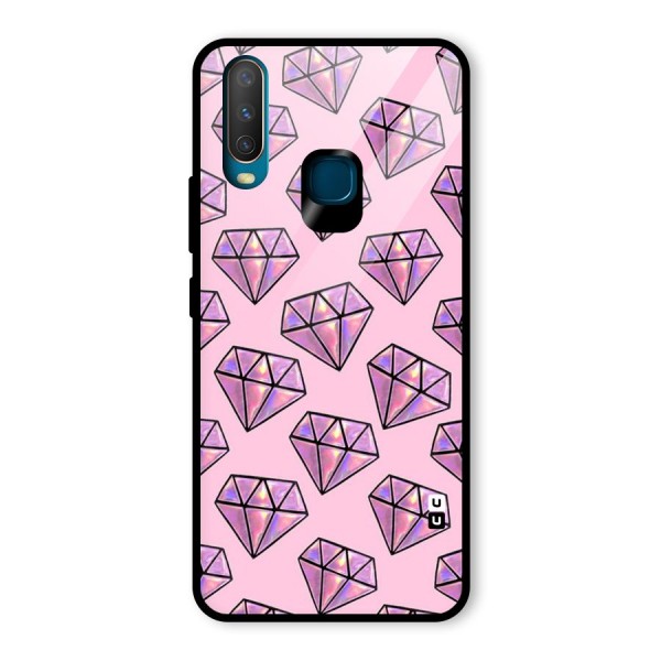 Purple Diamond Designs Glass Back Case for Vivo Y15