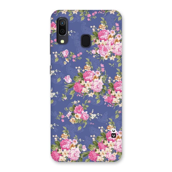 Purple Pink Floral Back Case for Galaxy A20