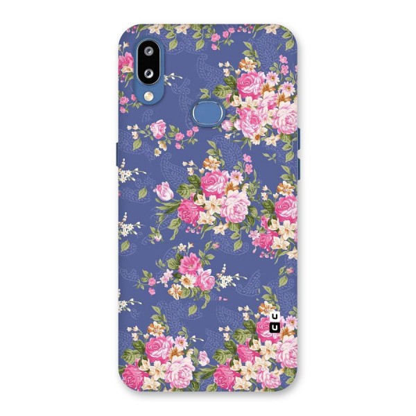 Purple Pink Floral Back Case for Galaxy M01s