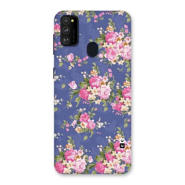 Purple Pink Floral Back Case for Galaxy M21