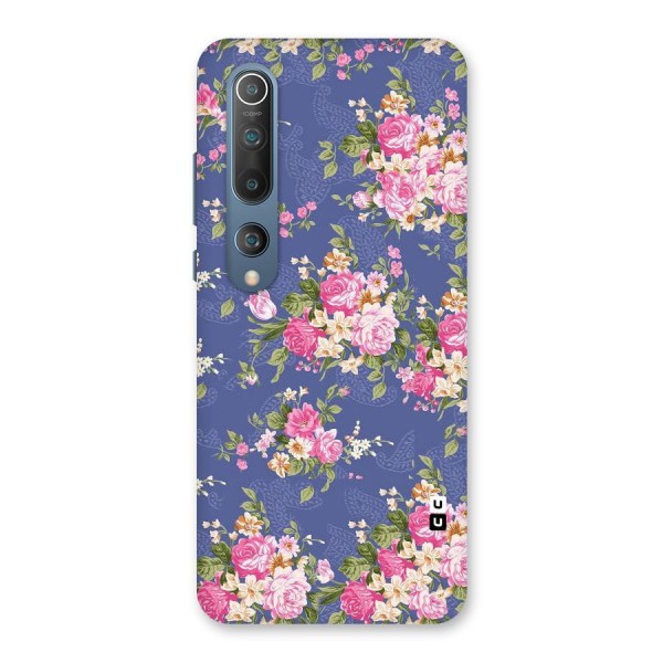 Purple Pink Floral Back Case for Mi 10