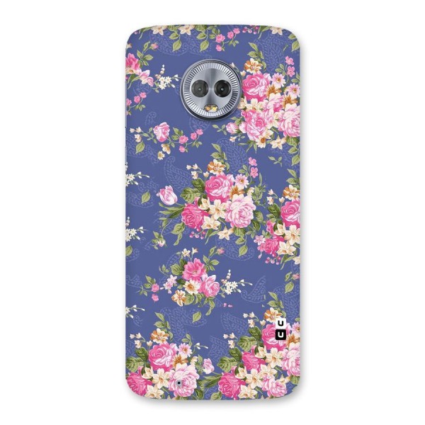 Purple Pink Floral Back Case for Moto G6