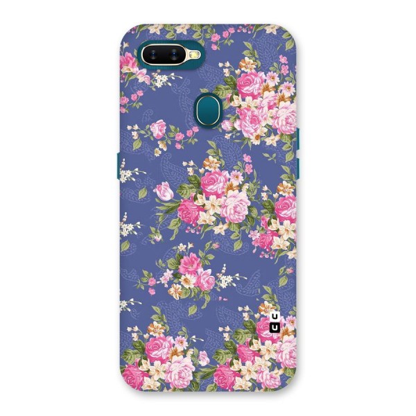 Purple Pink Floral Back Case for Oppo A12