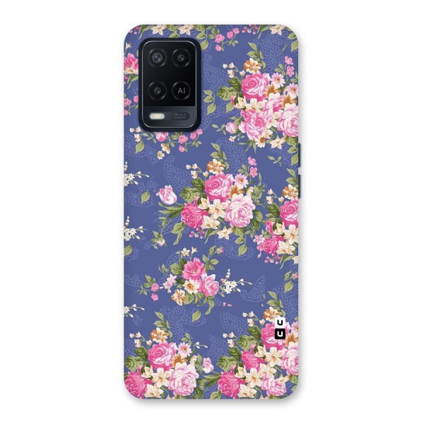 Purple Pink Floral Back Case for Oppo A54