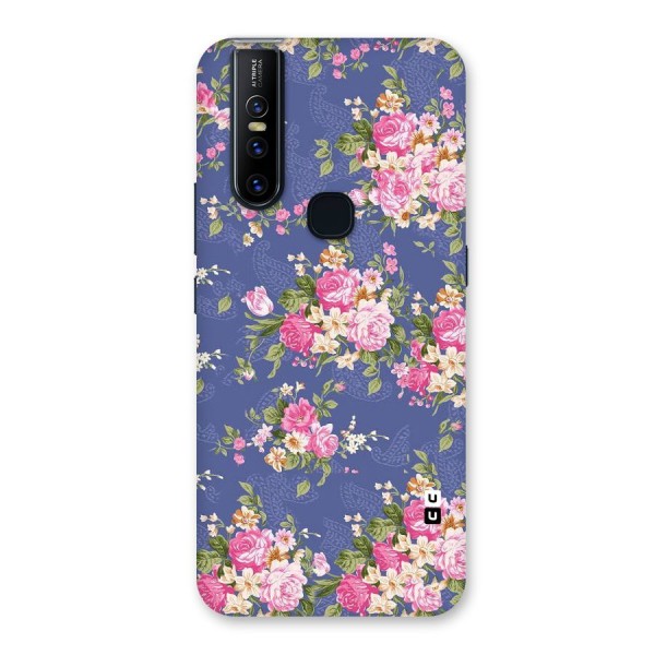 Purple Pink Floral Back Case for Vivo V15