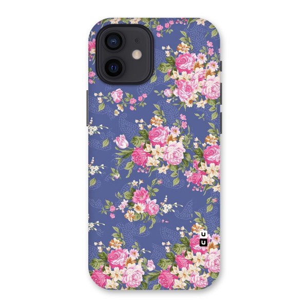 Purple Pink Floral Back Case for iPhone 12