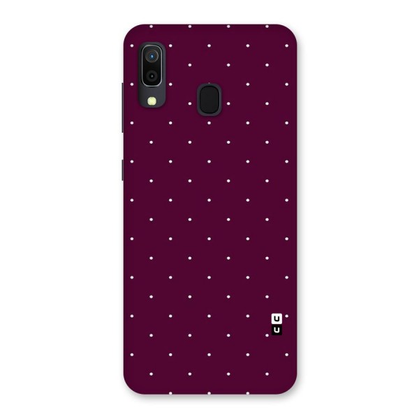 Purple Polka Back Case for Galaxy A20