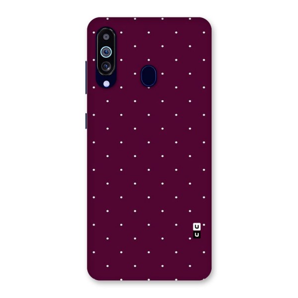 Purple Polka Back Case for Galaxy A60