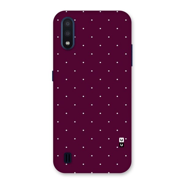 Purple Polka Back Case for Galaxy M01