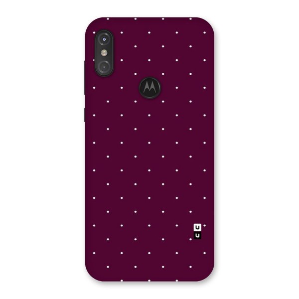 Purple Polka Back Case for Motorola One Power