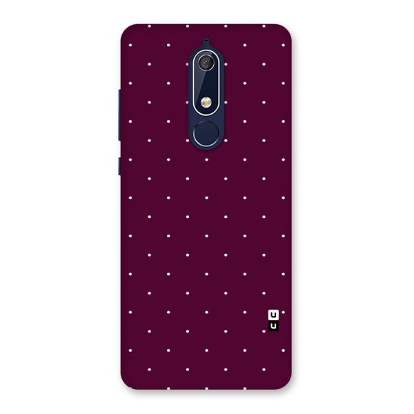 Purple Polka Back Case for Nokia 5.1