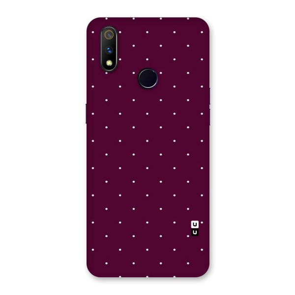 Purple Polka Back Case for Realme 3 Pro