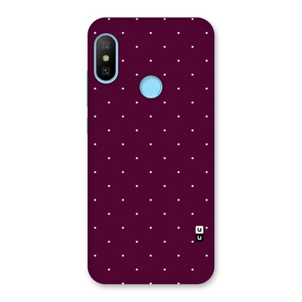 Purple Polka Back Case for Redmi 6 Pro