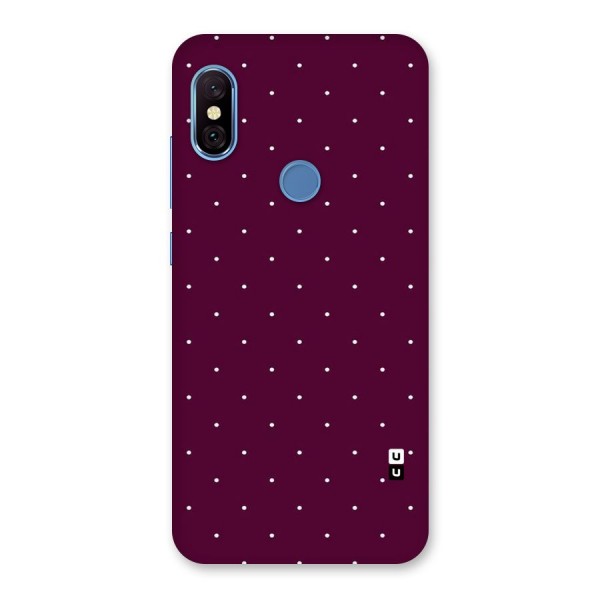 Purple Polka Back Case for Redmi Note 6 Pro