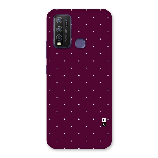 Purple Polka Back Case for Vivo Y30