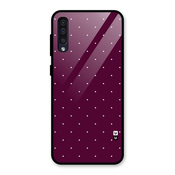 Purple Polka Glass Back Case for Galaxy A50s