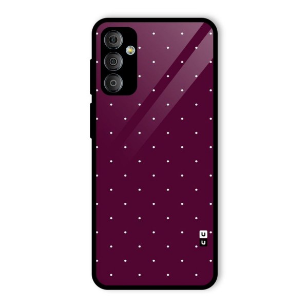 Purple Polka Glass Back Case for Galaxy F23