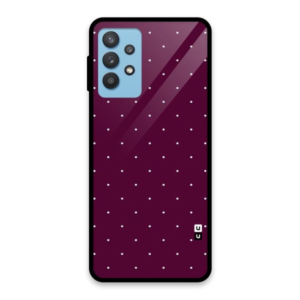 Purple Polka Glass Back Case for Galaxy M32 5G