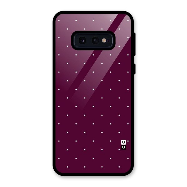 Purple Polka Glass Back Case for Galaxy S10e