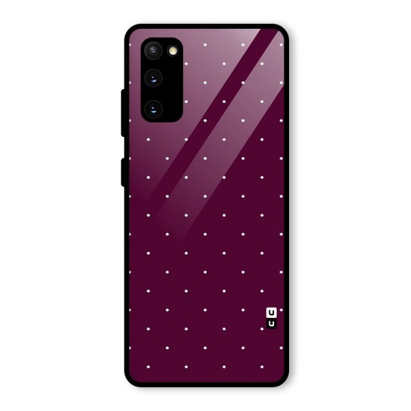 Purple Polka Glass Back Case for Galaxy S20 FE 5G