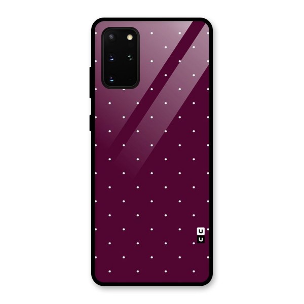 Purple Polka Glass Back Case for Galaxy S20 Plus