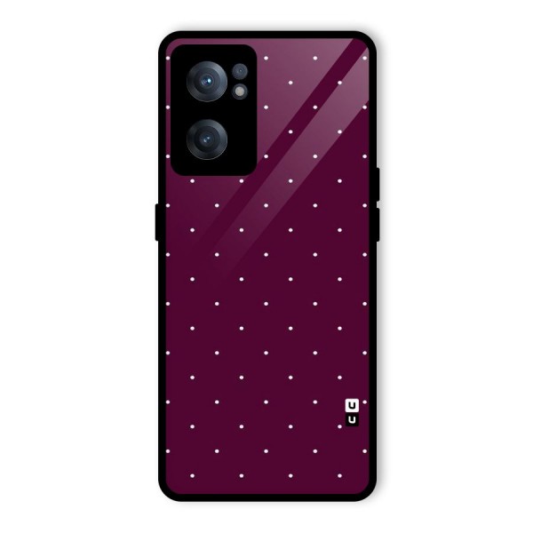 Purple Polka Glass Back Case for OnePlus Nord CE 2 5G
