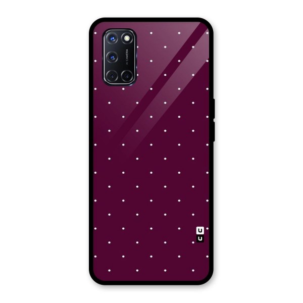 Purple Polka Glass Back Case for Oppo A52