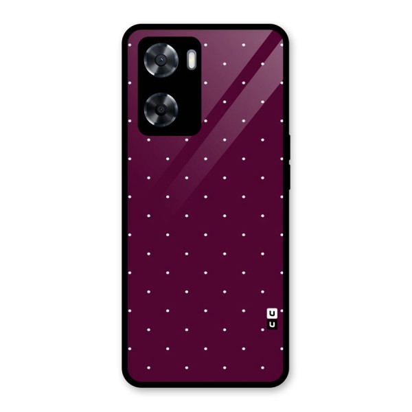 Purple Polka Glass Back Case for Oppo A57 2022