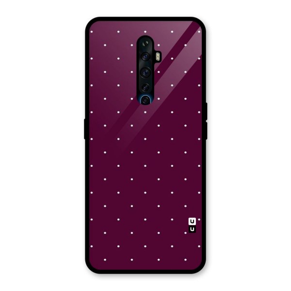 Purple Polka Glass Back Case for Oppo Reno2 Z