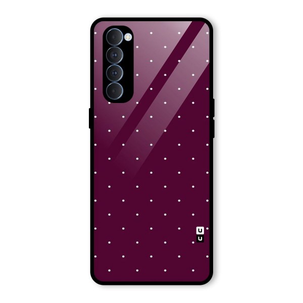 Purple Polka Glass Back Case for Oppo Reno4 Pro