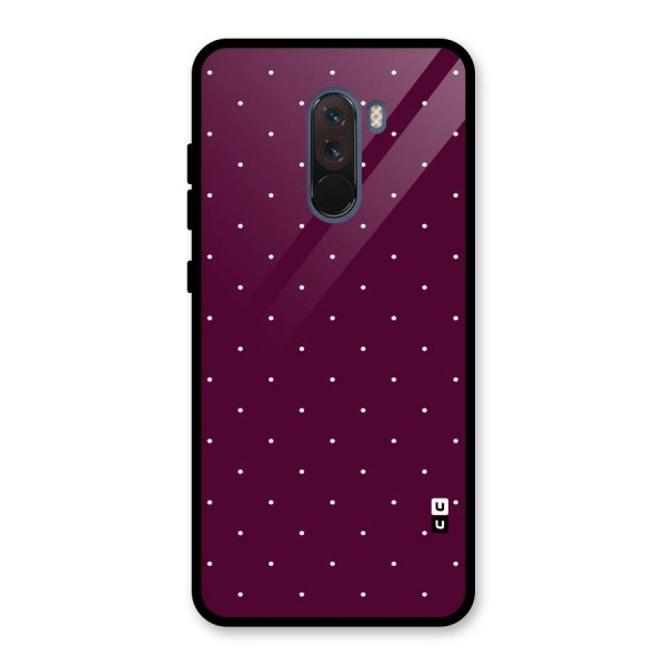 Purple Polka Glass Back Case for Poco F1