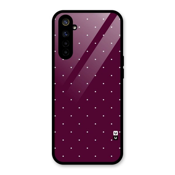 Purple Polka Glass Back Case for Realme 6