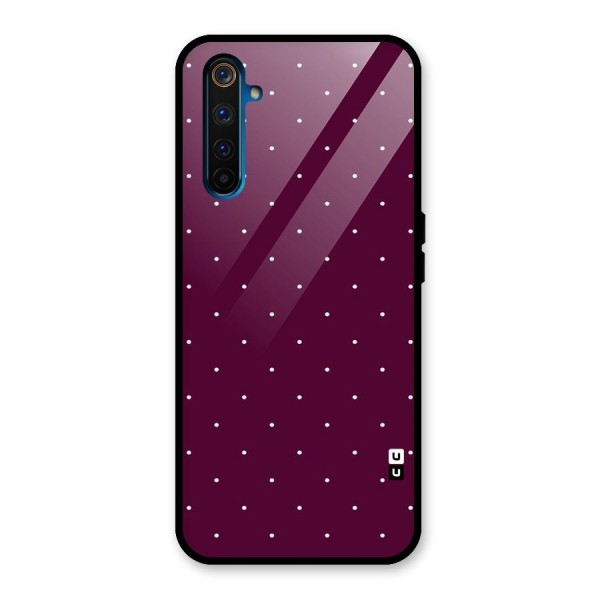 Purple Polka Glass Back Case for Realme 6 Pro