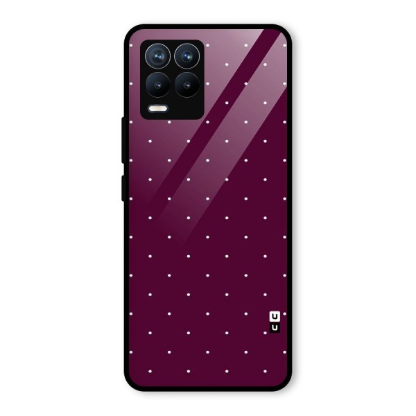 Purple Polka Glass Back Case for Realme 8 Pro