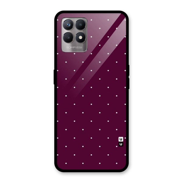 Purple Polka Glass Back Case for Realme 8i