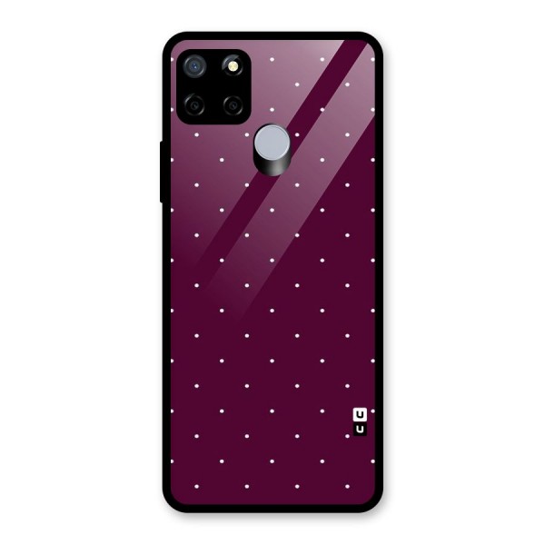 Purple Polka Glass Back Case for Realme C12